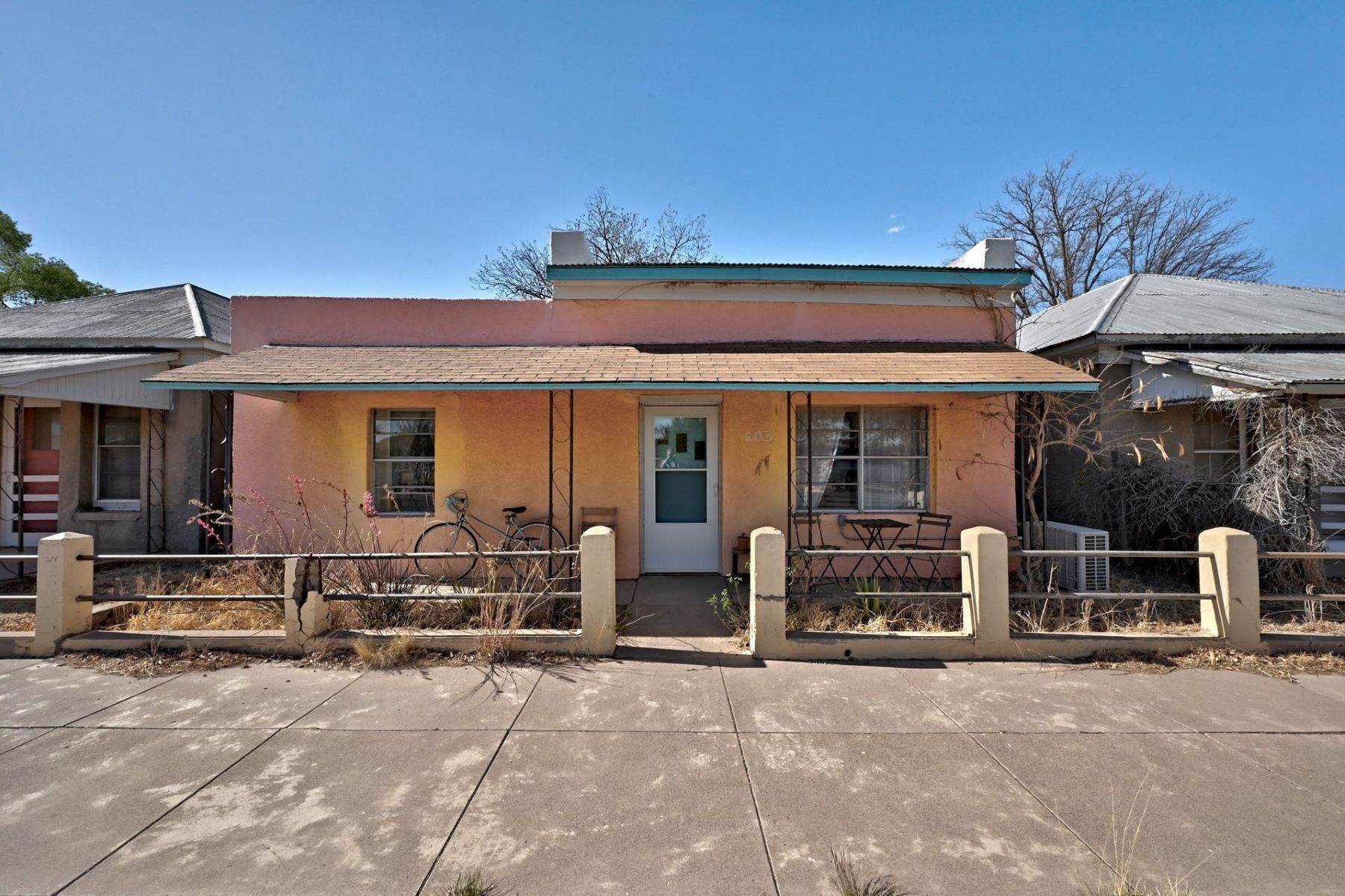 Single Family Homes for Sale at Vernacular Adobe In The Heart Of Downtown Marfa 203 East Oak Street Marfa, Texas 79843 United States