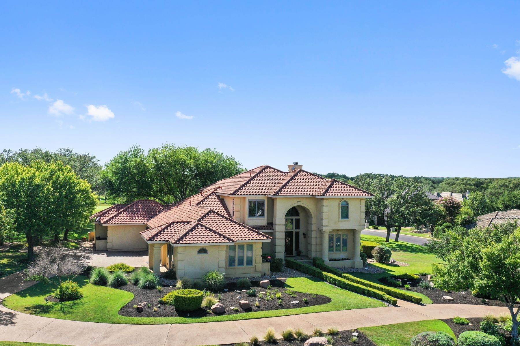 Single Family Homes for Sale at Stunning Mediterranean Home in Barton Creek Lakeside 2702 Keel Court Spicewood, Texas 78669 United States